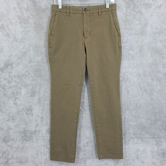 Everlane Uniform Performance Chinos Slim Fit Pants 30x30 Olive Army Green Tech - Picture 10 of 10